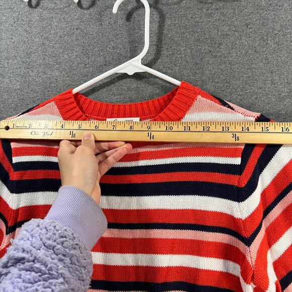 Candace Cameron Bure Summer Sweater with Puff Sleeve Cherry Size XXS - Picture 5 of 8